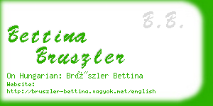 bettina bruszler business card